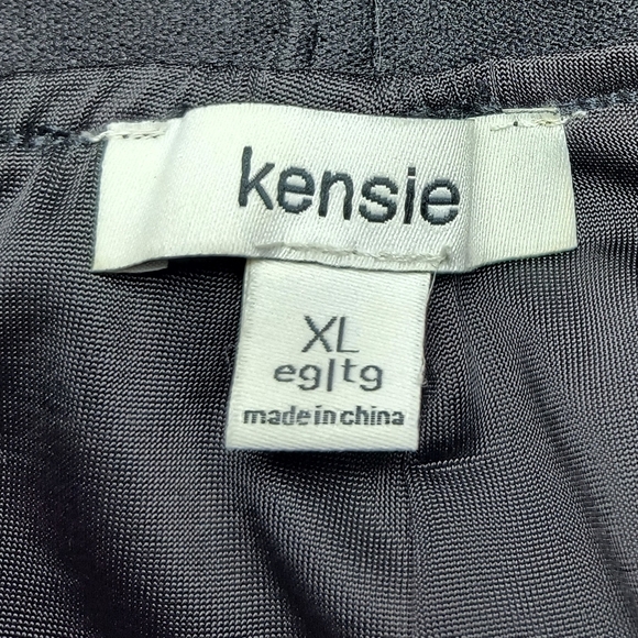 Kensie Elegant Whimsigoth Sequin Women's Wide Leg Stretch Waist Black Pants XL - Picture 3 of 9